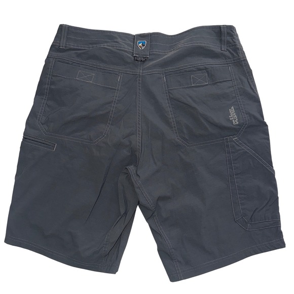 Kuhl Mens Renegade Hiking Shorts Charcoal Gray Size 33 Cargo Pockets Outdoor - Picture 2 of 8